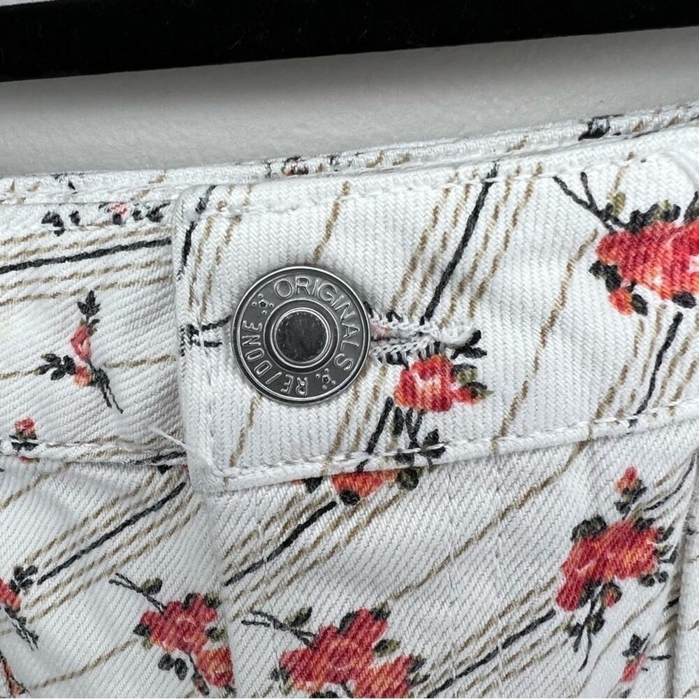 Re/Done Floral Denim Cargo Mini Skirt Size 26 - Picture 5 of 16